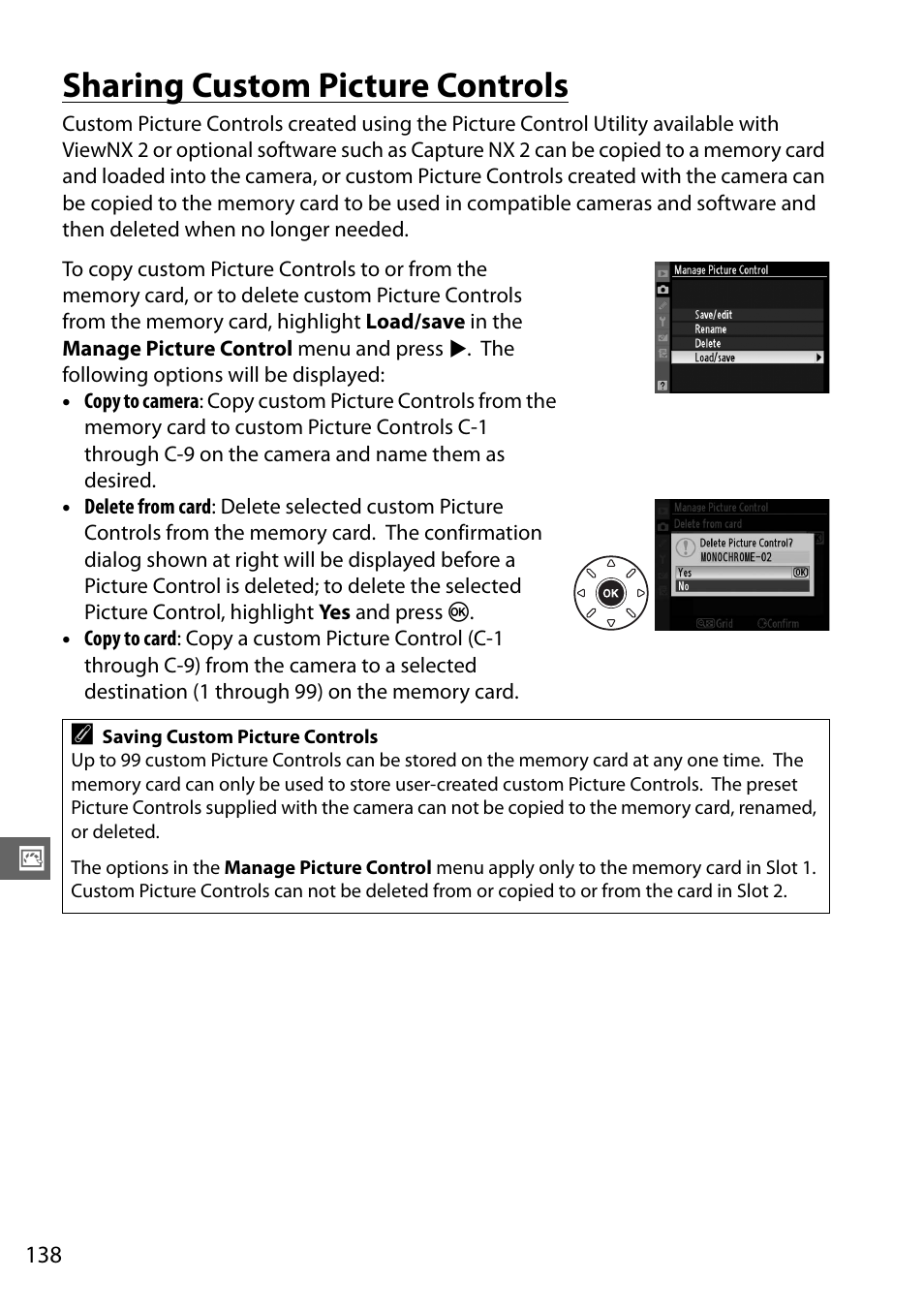 Sharing custom picture controls | Nikon D7000 User Manual | Page 158 / 348