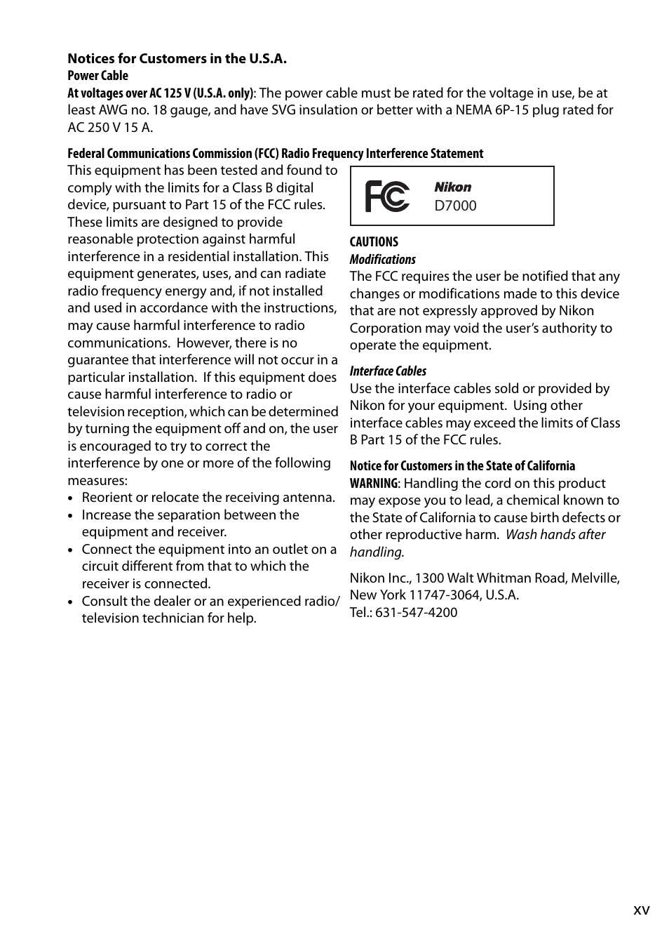 Nikon D7000 User Manual | Page 17 / 348