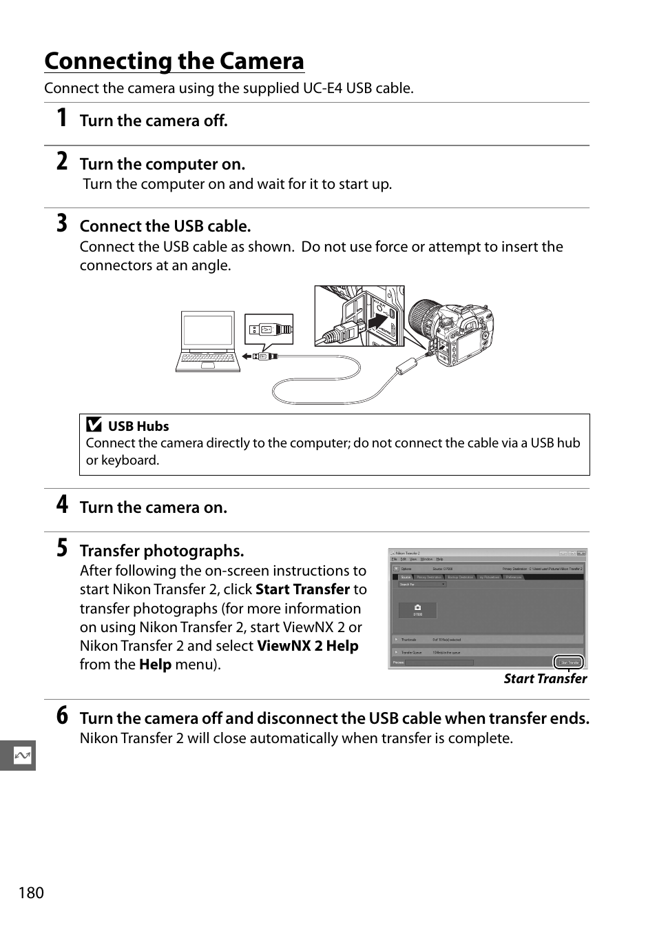 Connecting the camera | Nikon D7000 User Manual | Page 200 / 348