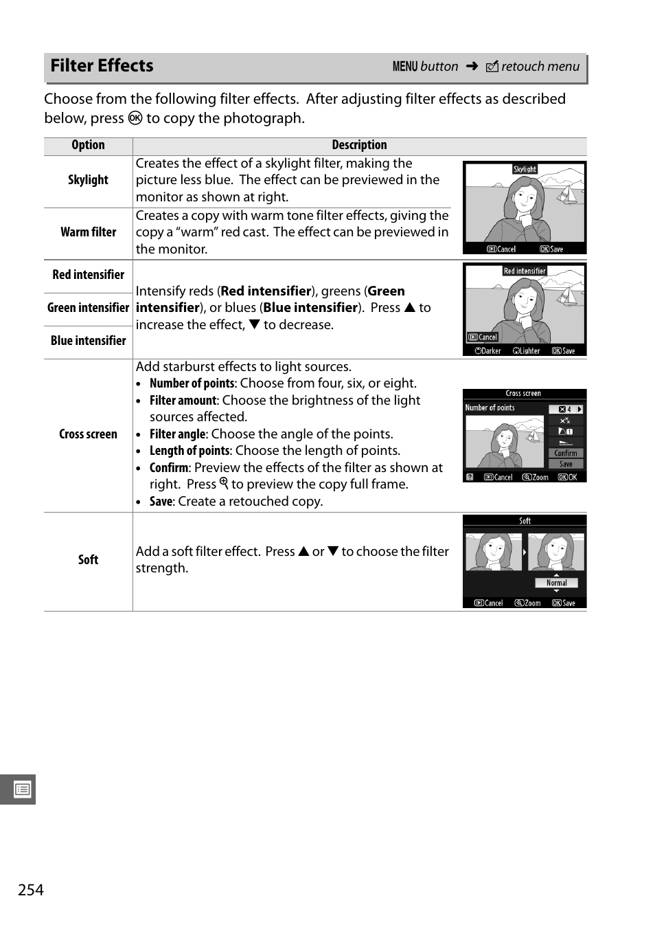 Filter effects | Nikon D7000 User Manual | Page 274 / 348