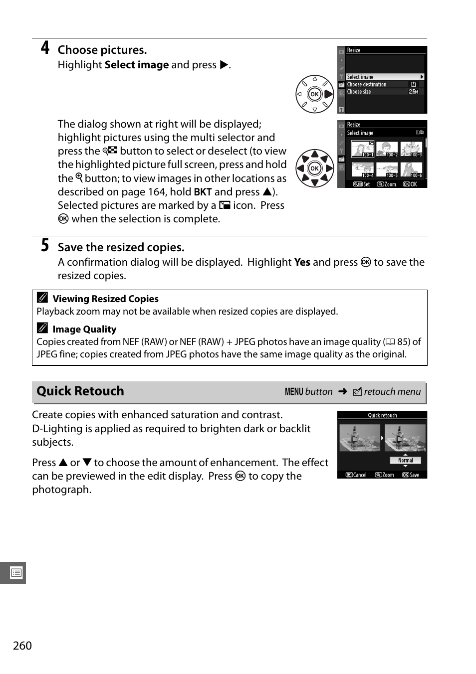 Quick retouch | Nikon D7000 User Manual | Page 280 / 348