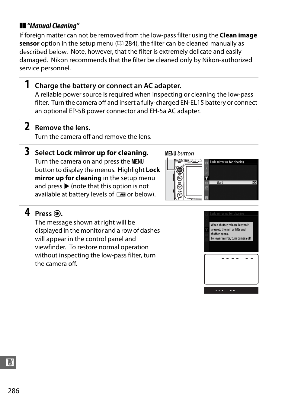 Manual cleaning | Nikon D7000 User Manual | Page 306 / 348