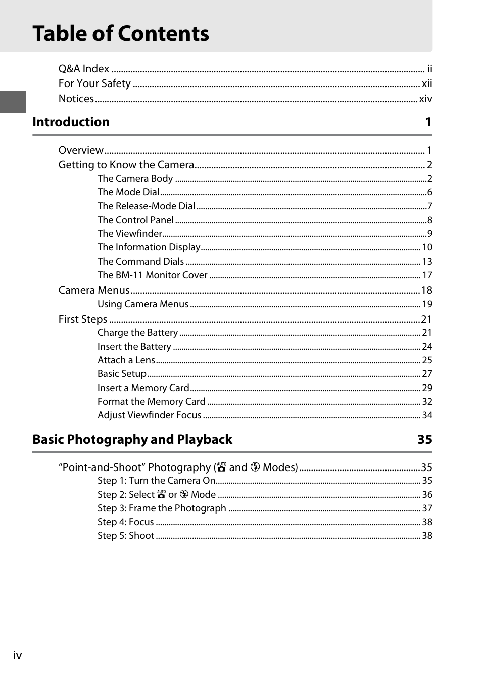 Nikon D7000 User Manual | Page 6 / 348