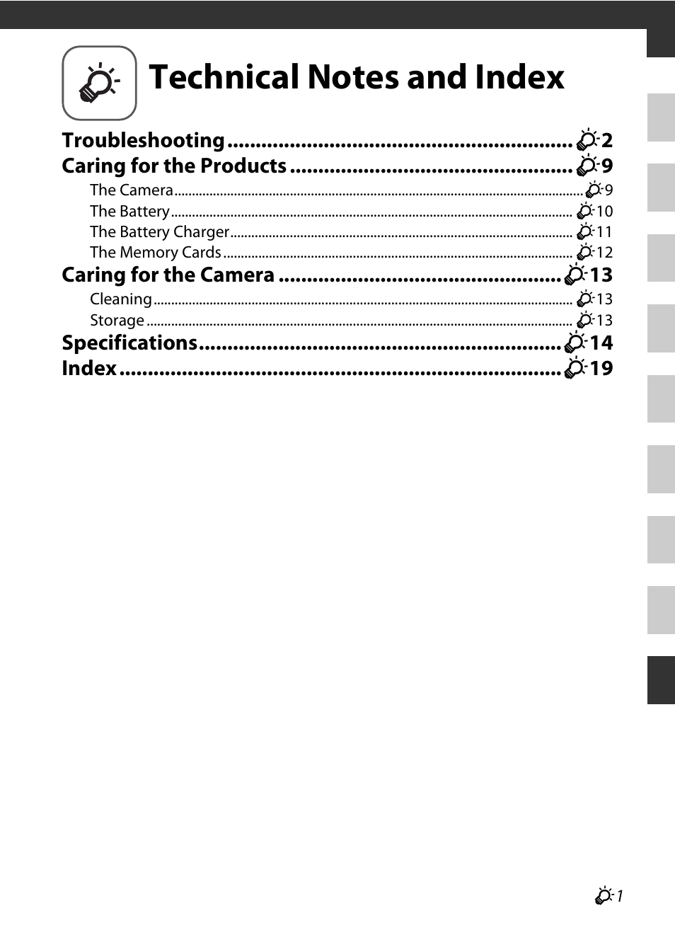 Technical notes and index | Nikon P7700 User Manual | Page 133 / 156