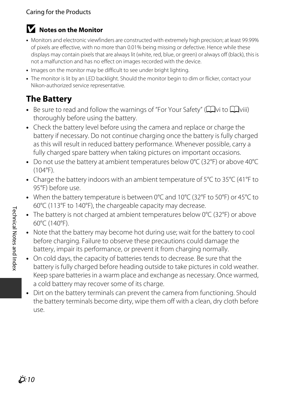 The battery | Nikon P7700 User Manual | Page 142 / 156