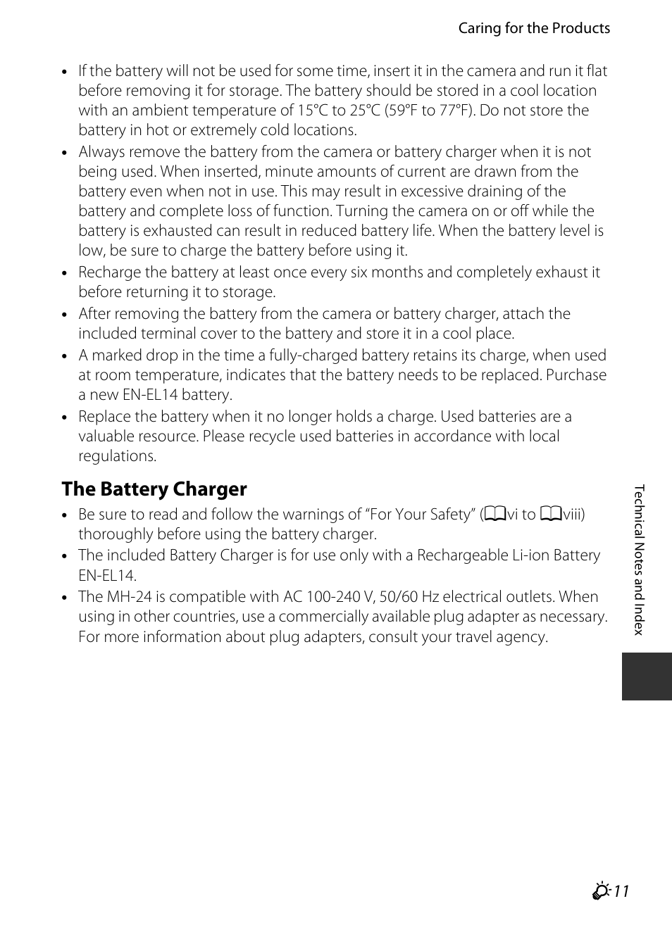 The battery charger | Nikon P7700 User Manual | Page 143 / 156