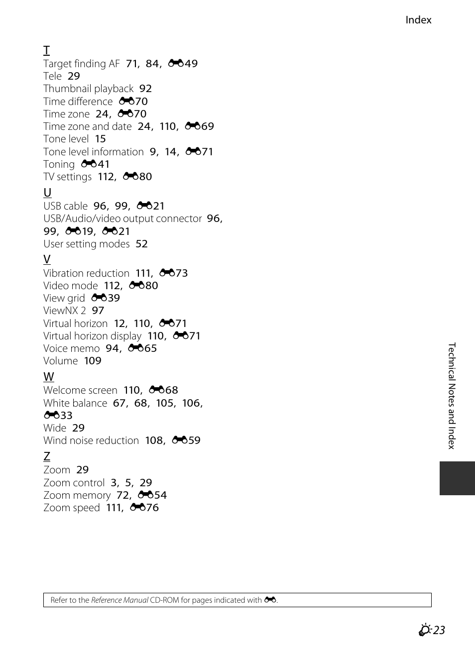 F 23 | Nikon P7700 User Manual | Page 155 / 156