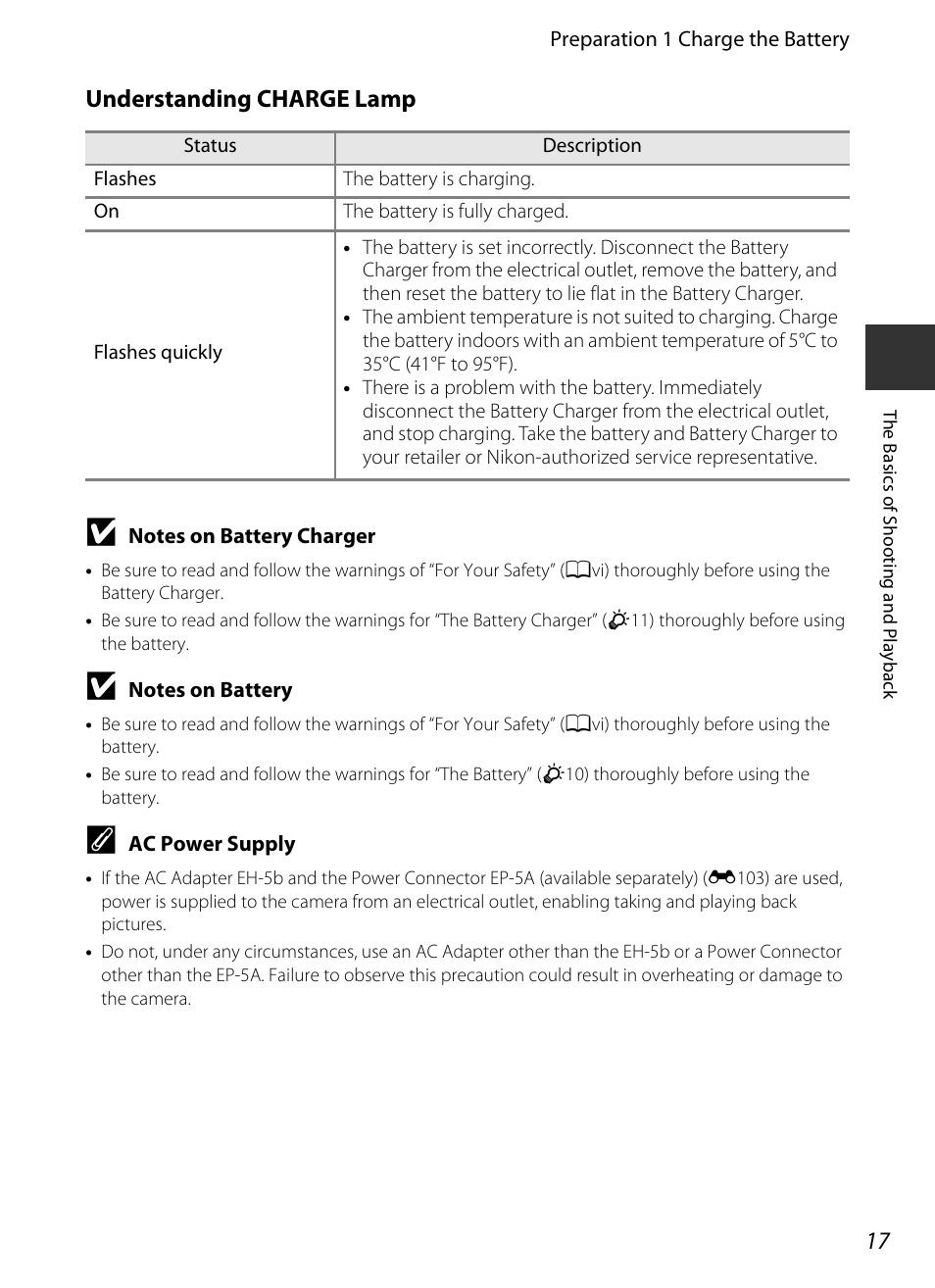 Understanding charge lamp | Nikon P7700 User Manual | Page 35 / 156