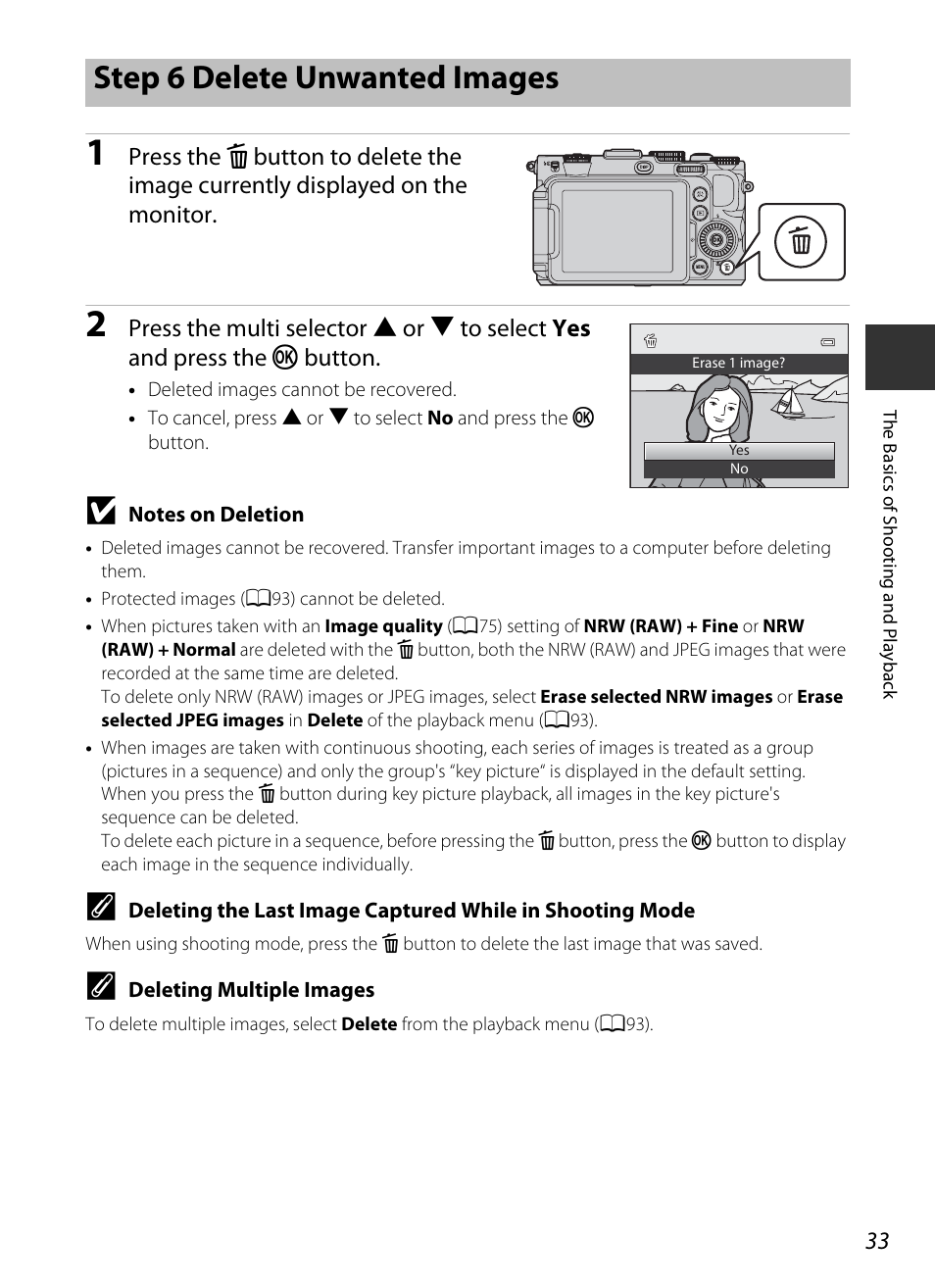 Step 6 delete unwanted images | Nikon P7700 User Manual | Page 51 / 156