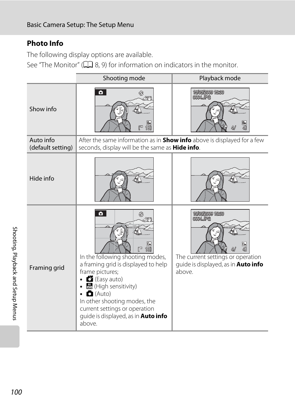 Photo info | Nikon L100 User Manual | Page 112 / 148
