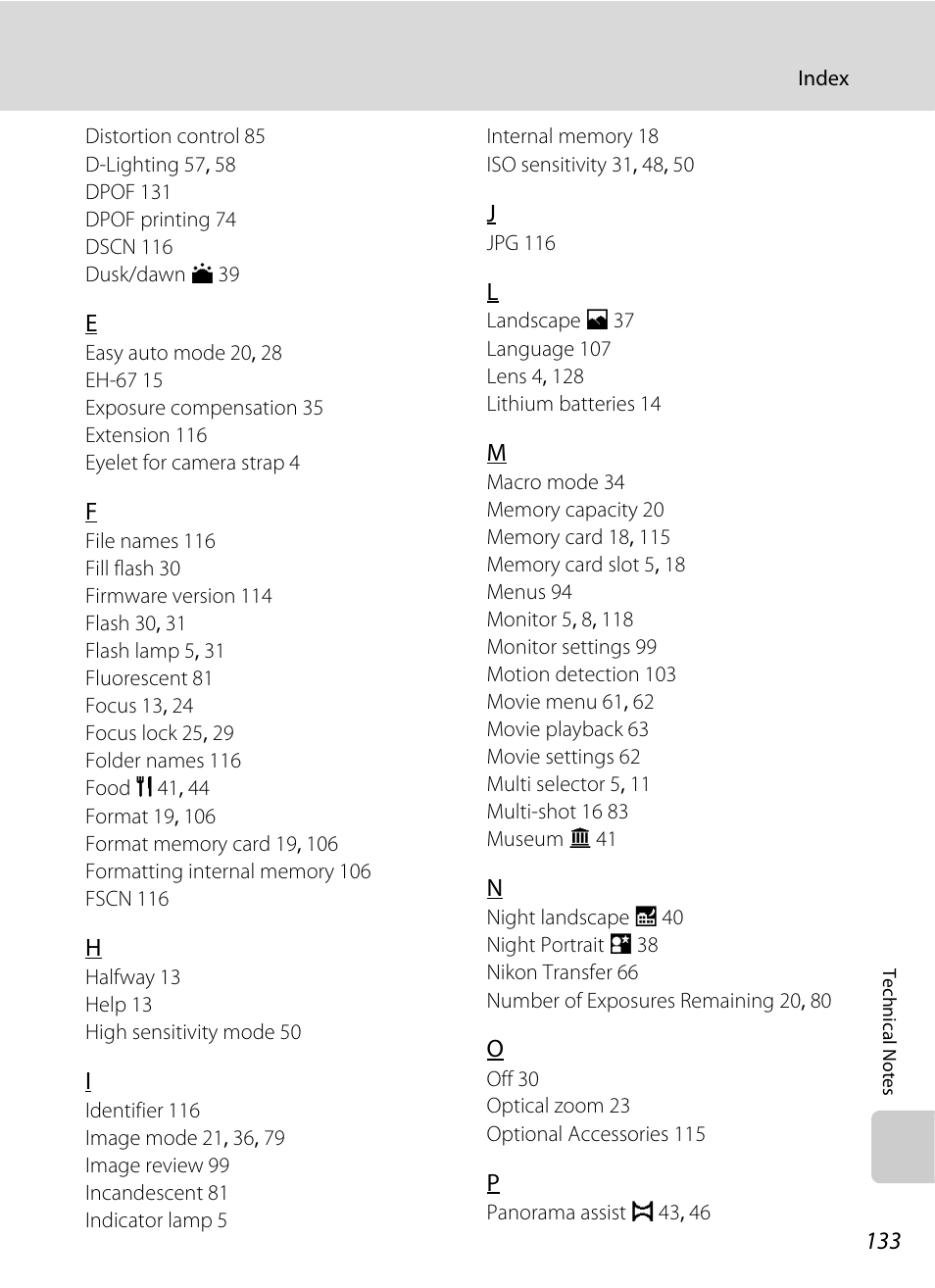 Nikon L100 User Manual | Page 145 / 148