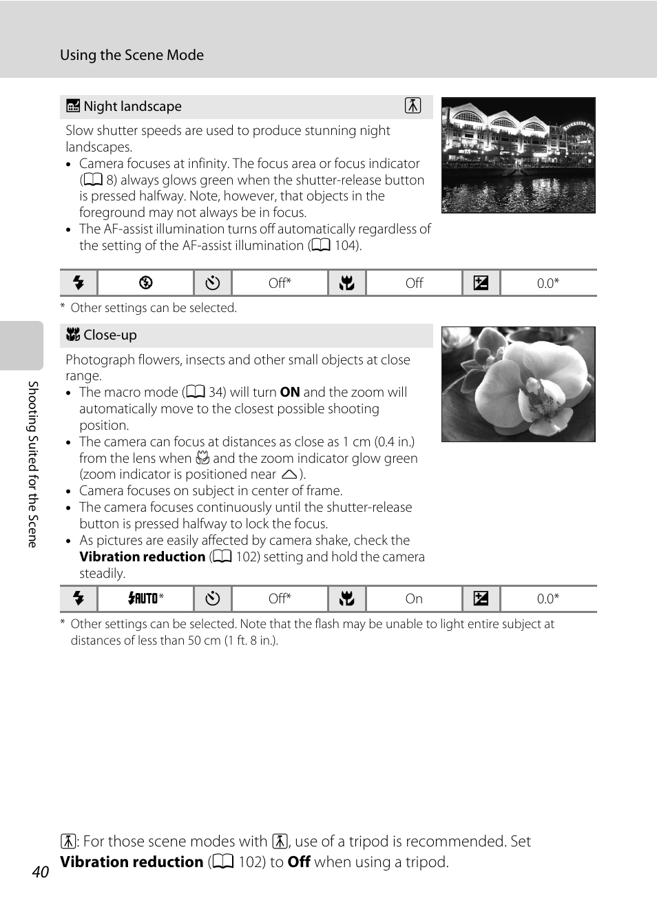 E (a 40), A 40) | Nikon L100 User Manual | Page 52 / 148