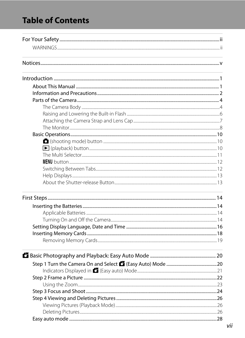 Nikon L100 User Manual | Page 9 / 148