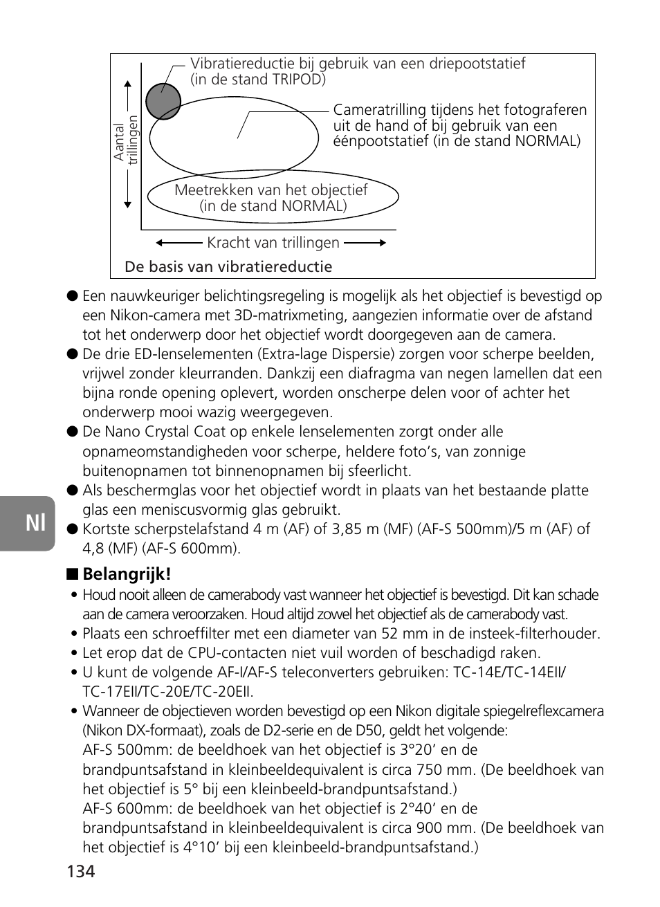 Nikon AF-S VR 500mm f-4G ED - AF-S VR 600mm f-4G ED User Manual | Page 134 / 224
