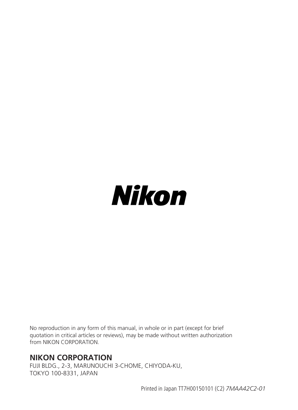 Nikon corporation | Nikon AF-S VR 500mm f-4G ED - AF-S VR 600mm f-4G ED User Manual | Page 224 / 224