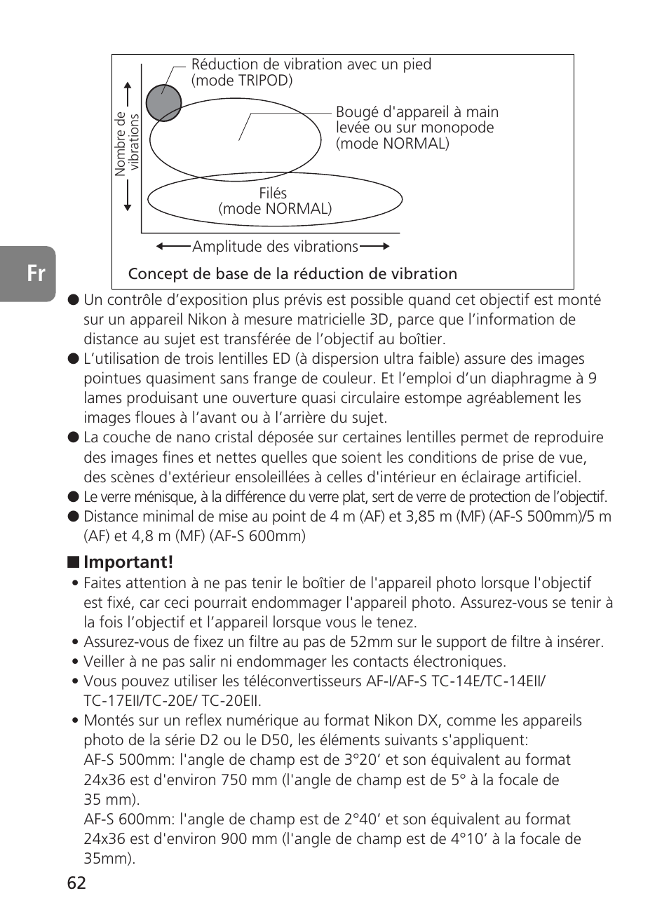 Nikon AF-S VR 500mm f-4G ED - AF-S VR 600mm f-4G ED User Manual | Page 62 / 224