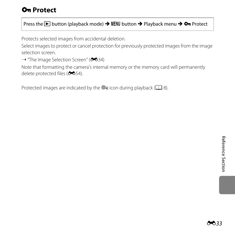 Protect, D protect, E33) do | Nikon L25 - L26 User Manual | Page 141 / 204