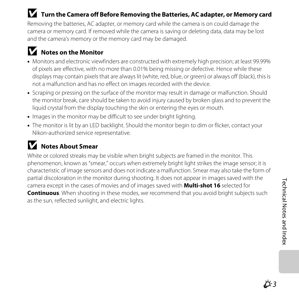 Smear, F3) vi | Nikon L25 - L26 User Manual | Page 179 / 204
