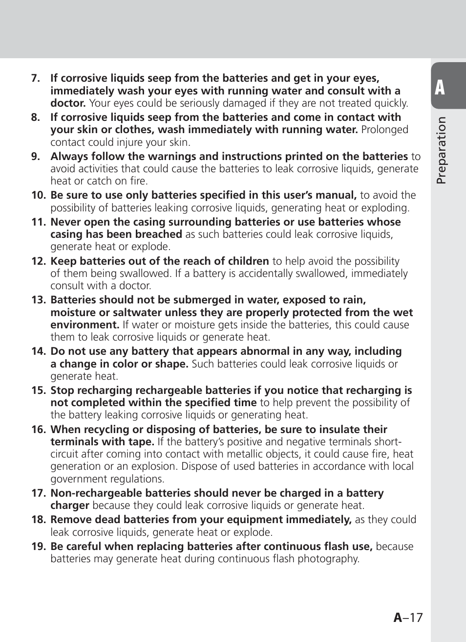 A –17 | Nikon SB-910 User Manual | Page 17 / 136