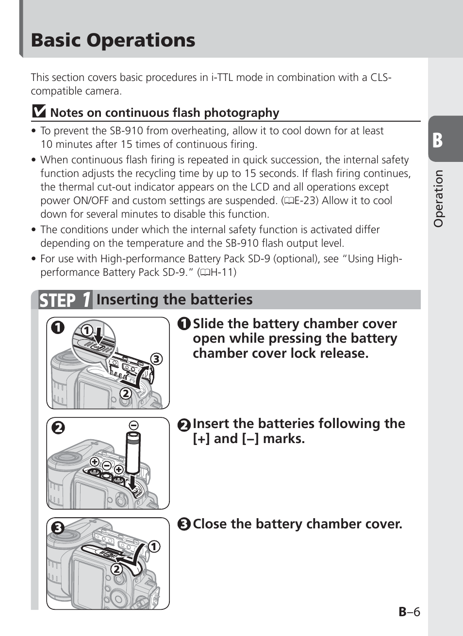 Step, Basic operations | Nikon SB-910 User Manual | Page 25 / 136