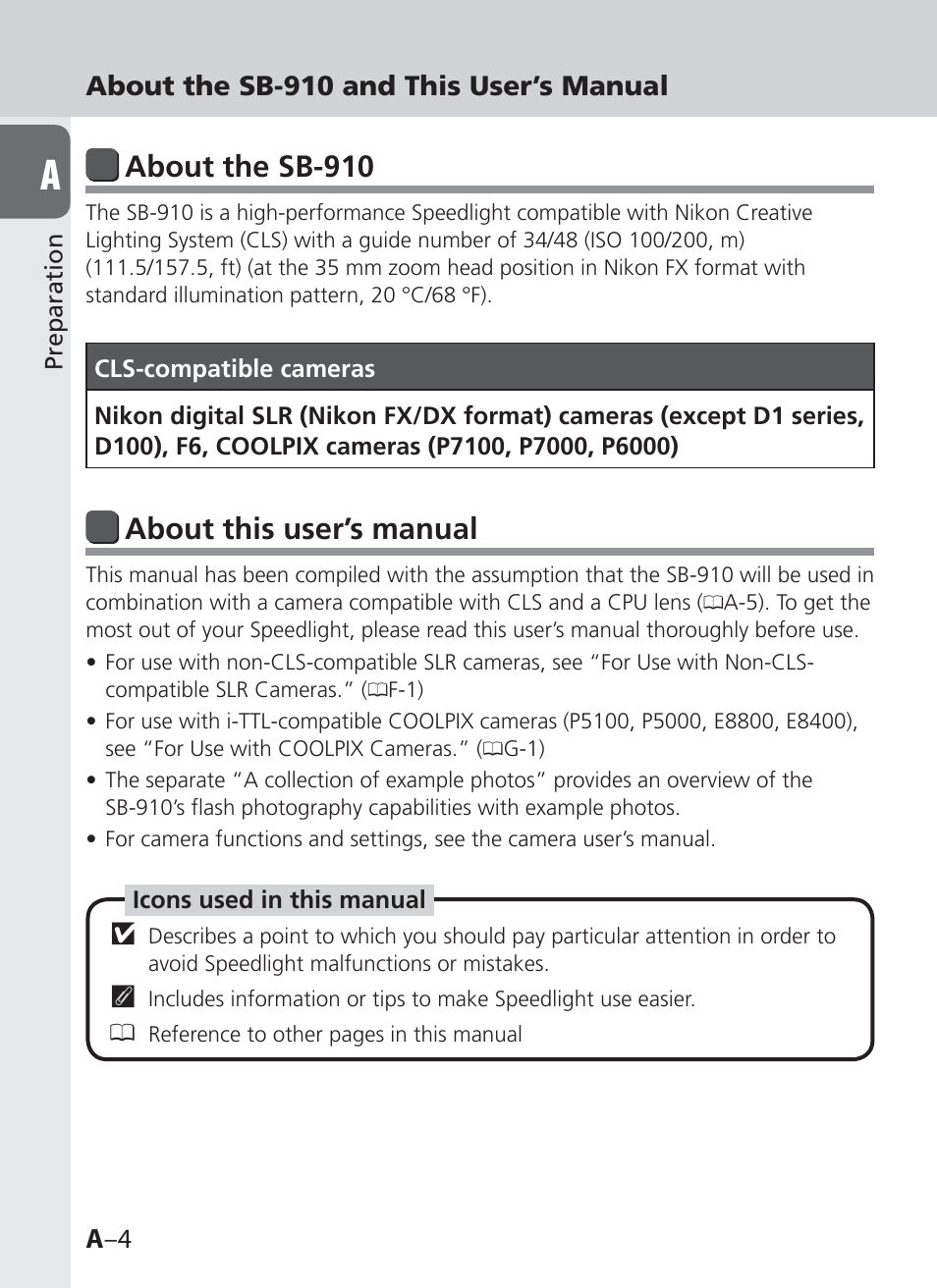 About the sb-910, About this user’s manual | Nikon SB-910 User Manual | Page 4 / 136