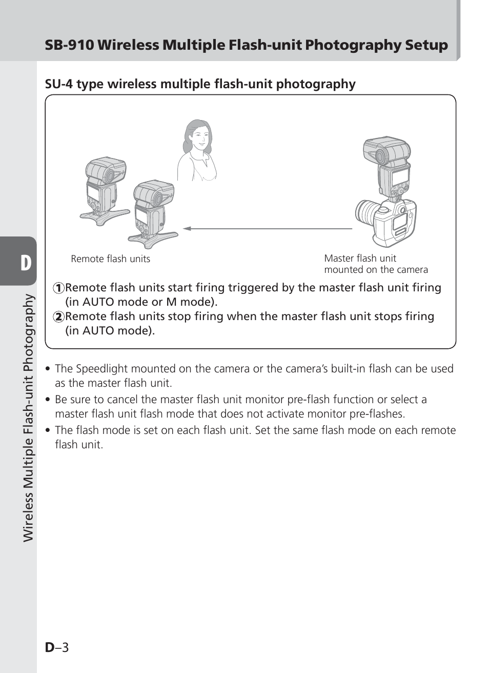 D –3 | Nikon SB-910 User Manual | Page 64 / 136