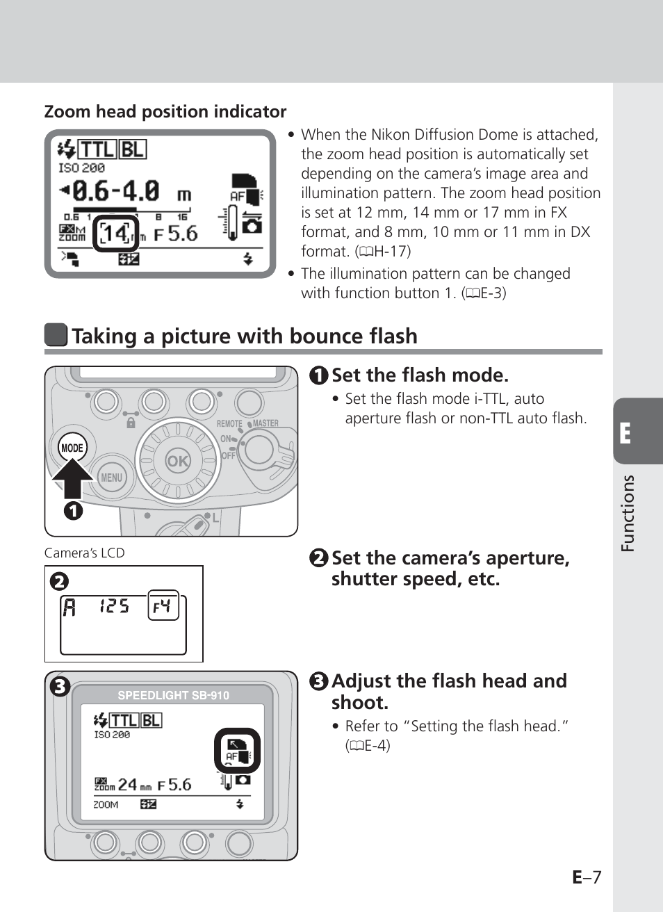Taking a picture with bounce flash | Nikon SB-910 User Manual | Page 89 / 136