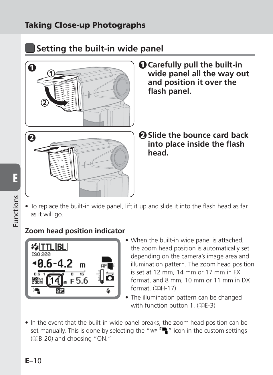 Setting the built-in wide panel | Nikon SB-910 User Manual | Page 92 / 136