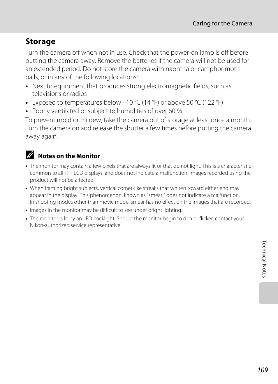 Storage | Nikon L19 - L20 User Manual | Page 121 / 140