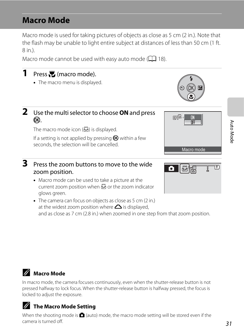 Macro mode, A 31) | Nikon L19 - L20 User Manual | Page 43 / 140