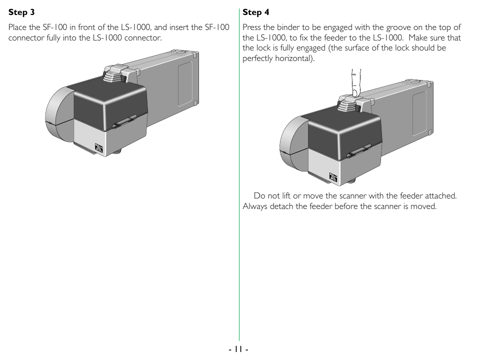 Nikon SF-100 Slide Feeder Adapter LS-1000 User Manual | Page 11 / 19
