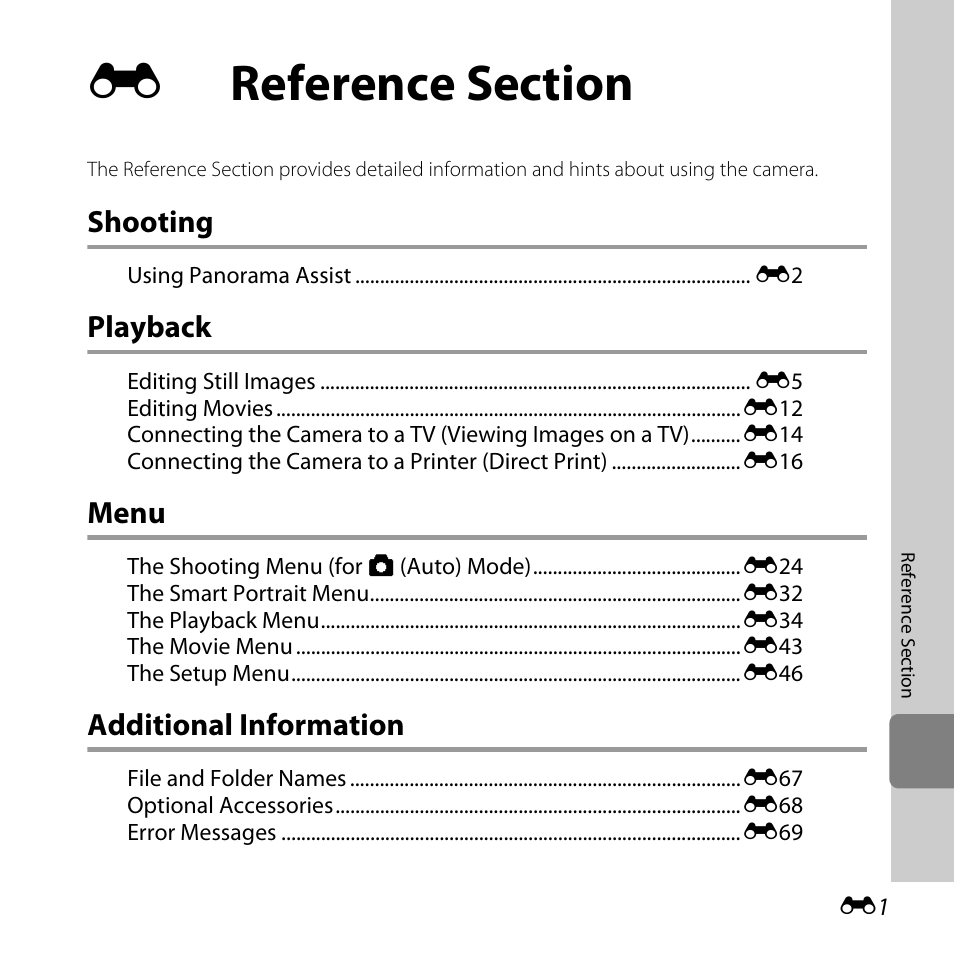 Reference section | Nikon L320 User Manual | Page 107 / 204
