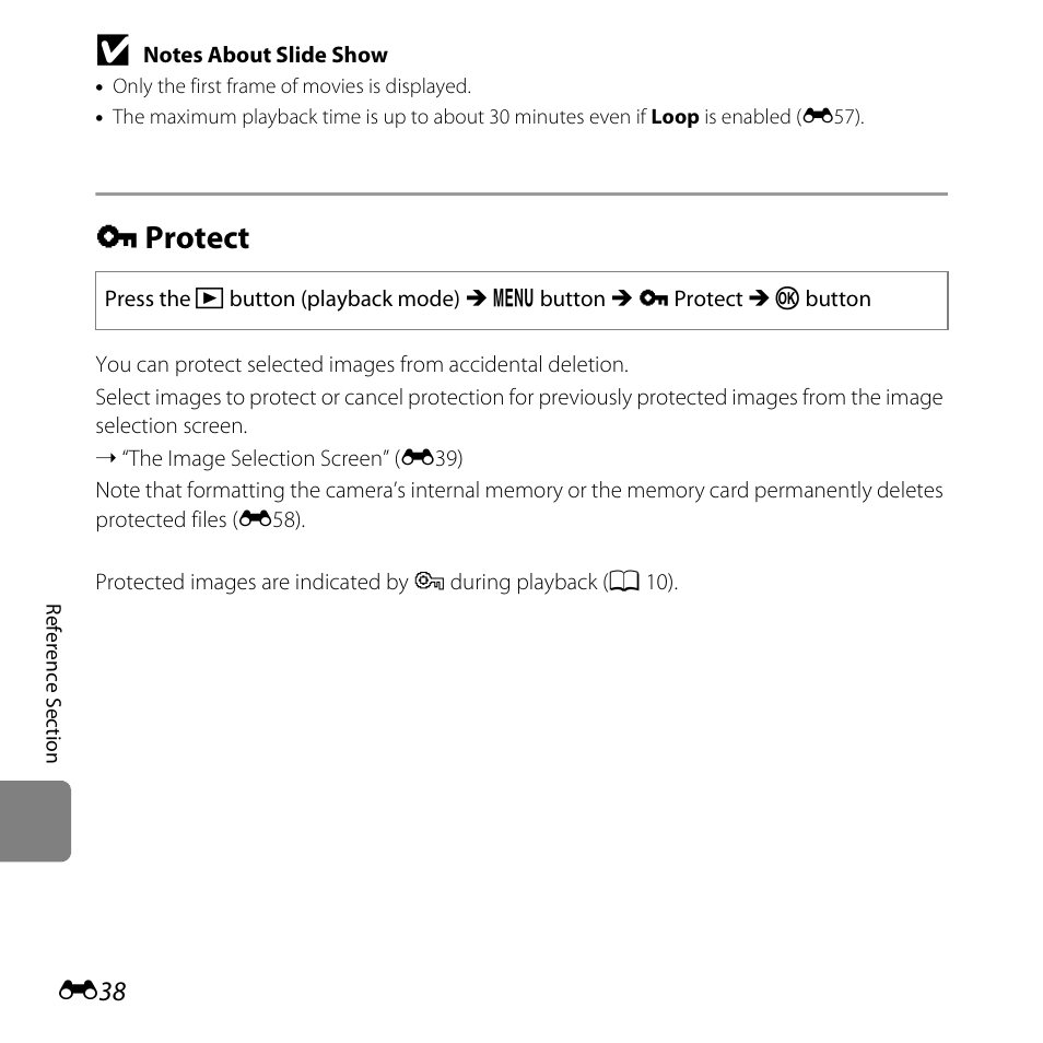 Protect, D protect, E38) do | Nikon L320 User Manual | Page 144 / 204