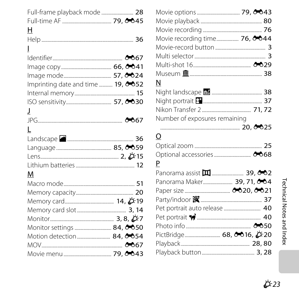Nikon L320 User Manual | Page 201 / 204