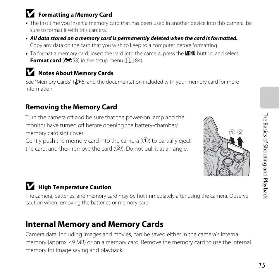 Internal memory and memory cards | Nikon L320 User Manual | Page 35 / 204