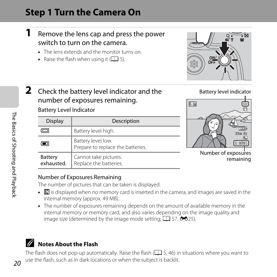 Step 1 turn the camera on | Nikon L320 User Manual | Page 40 / 204