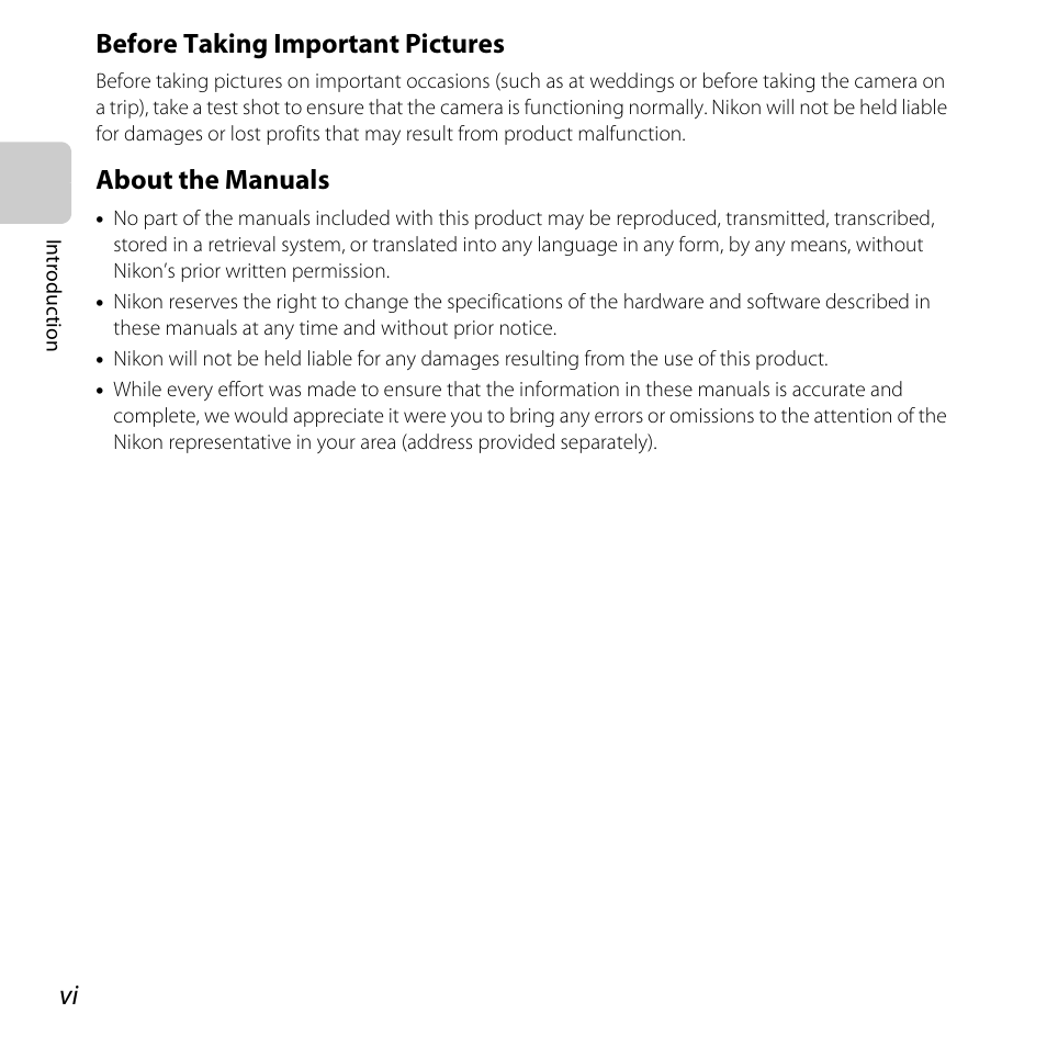 Before taking important pictures, About the manuals | Nikon L320 User Manual | Page 8 / 204