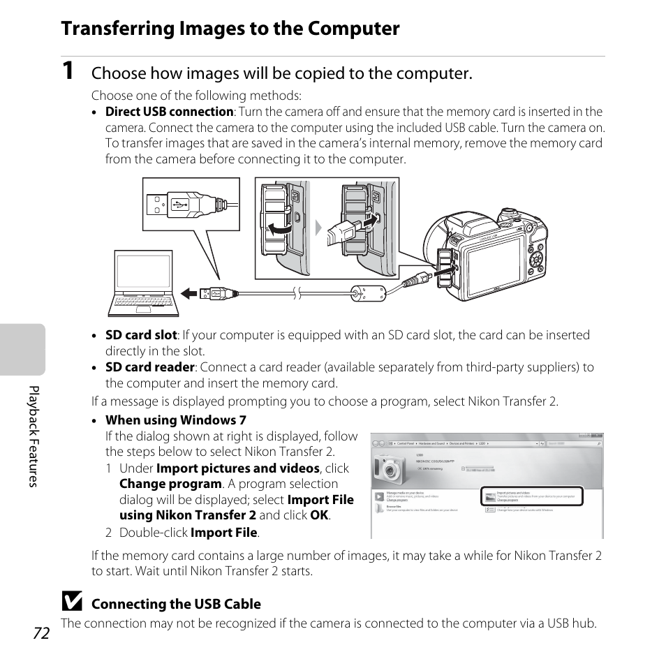 Transferring images to the computer | Nikon L320 User Manual | Page 92 / 204