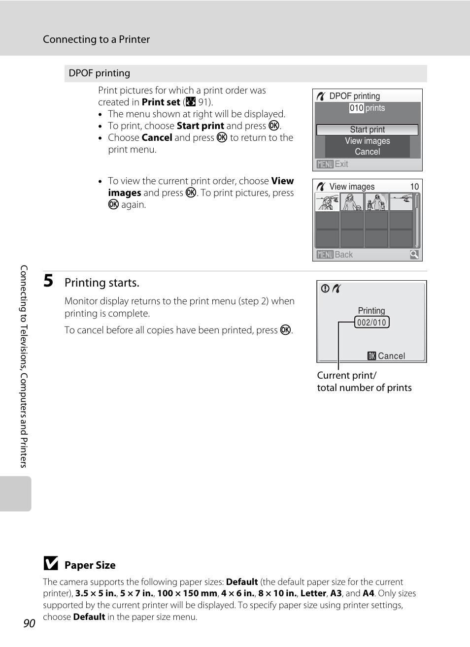 Printing starts | Nikon S710 User Manual | Page 102 / 172