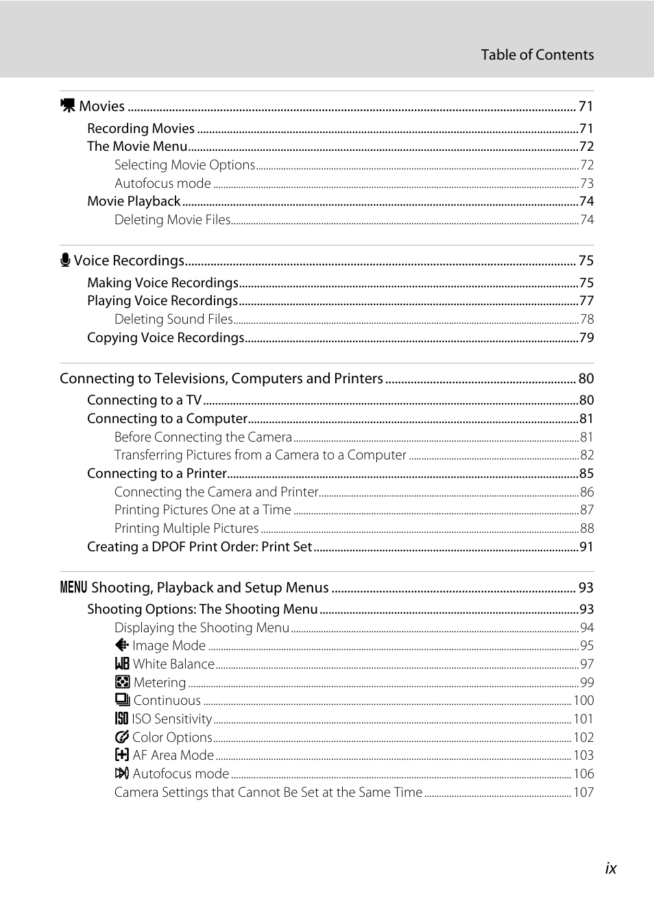 Nikon S710 User Manual | Page 11 / 172