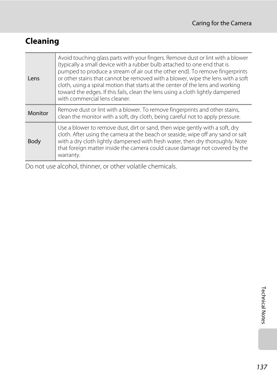 Cleaning | Nikon S710 User Manual | Page 149 / 172