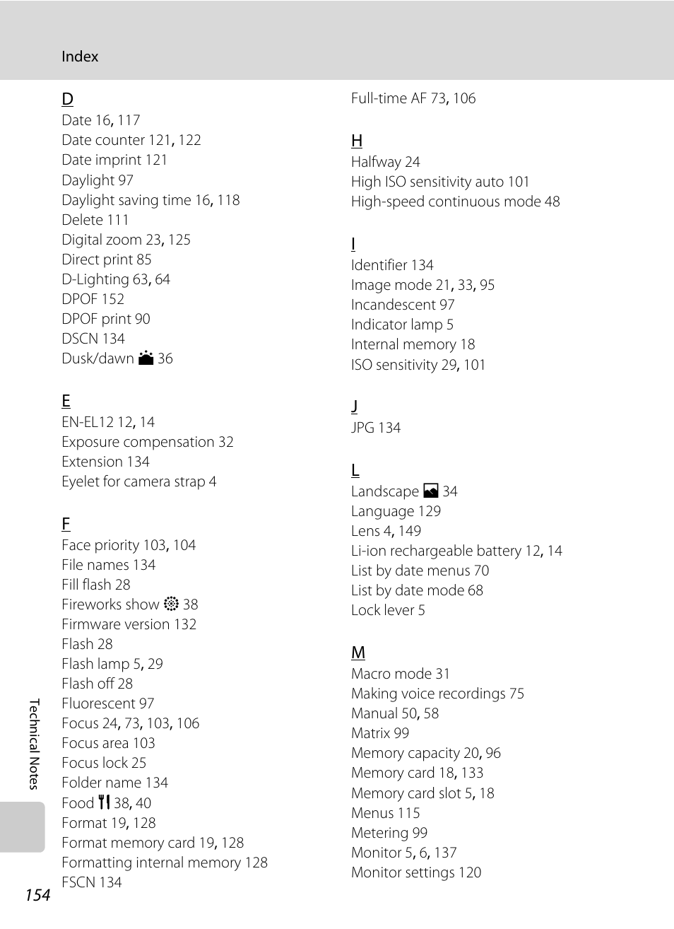 Nikon S710 User Manual | Page 166 / 172