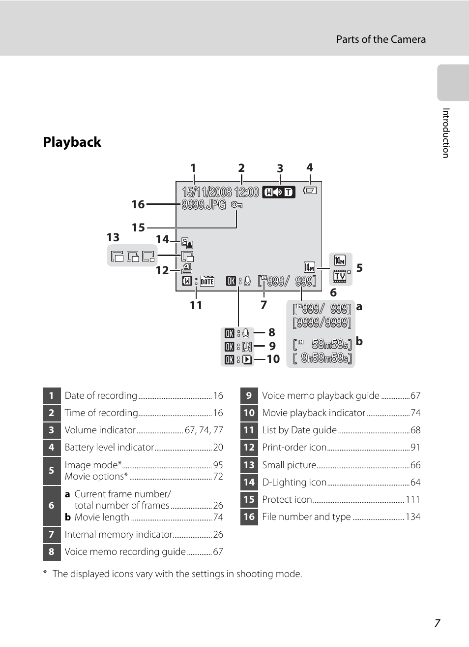 Playback | Nikon S710 User Manual | Page 19 / 172