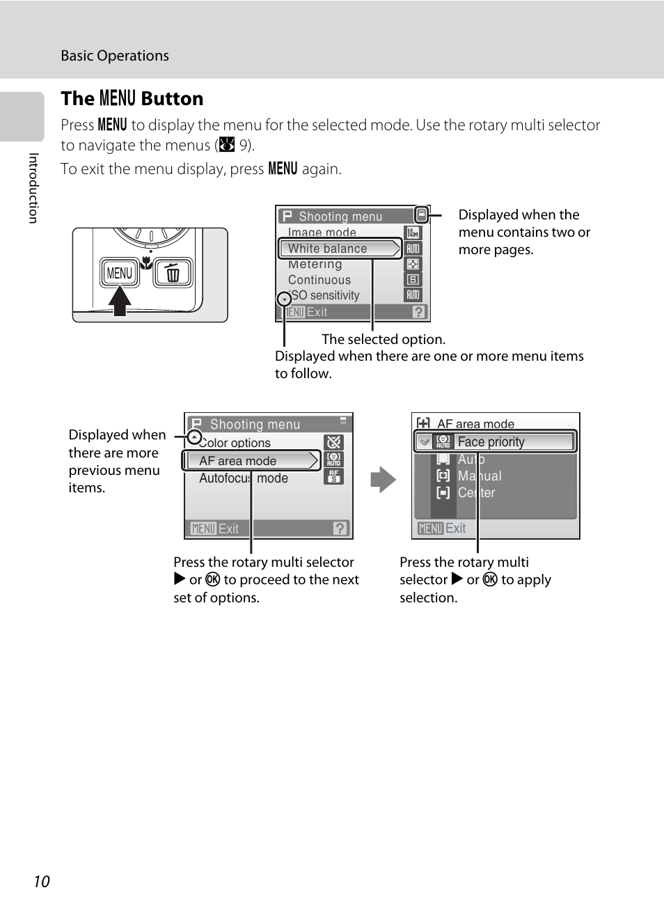 The button, D button, The d button | Nikon S710 User Manual | Page 22 / 172