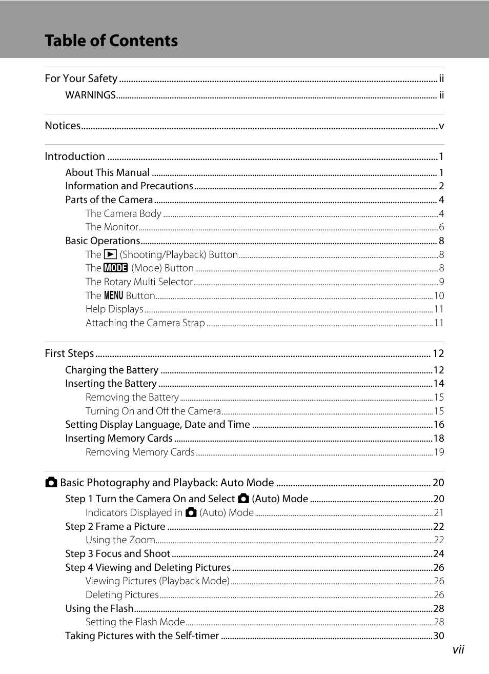 Nikon S710 User Manual | Page 9 / 172