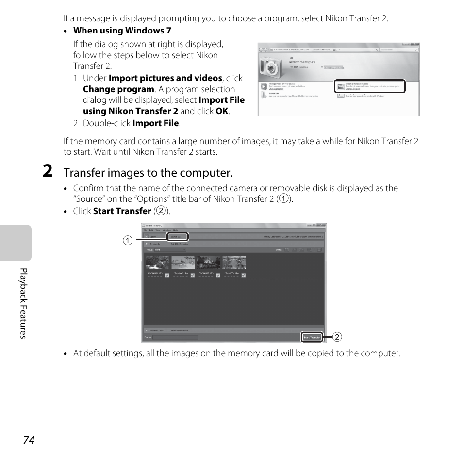 Transfer images to the computer | Nikon S31 User Manual | Page 100 / 208