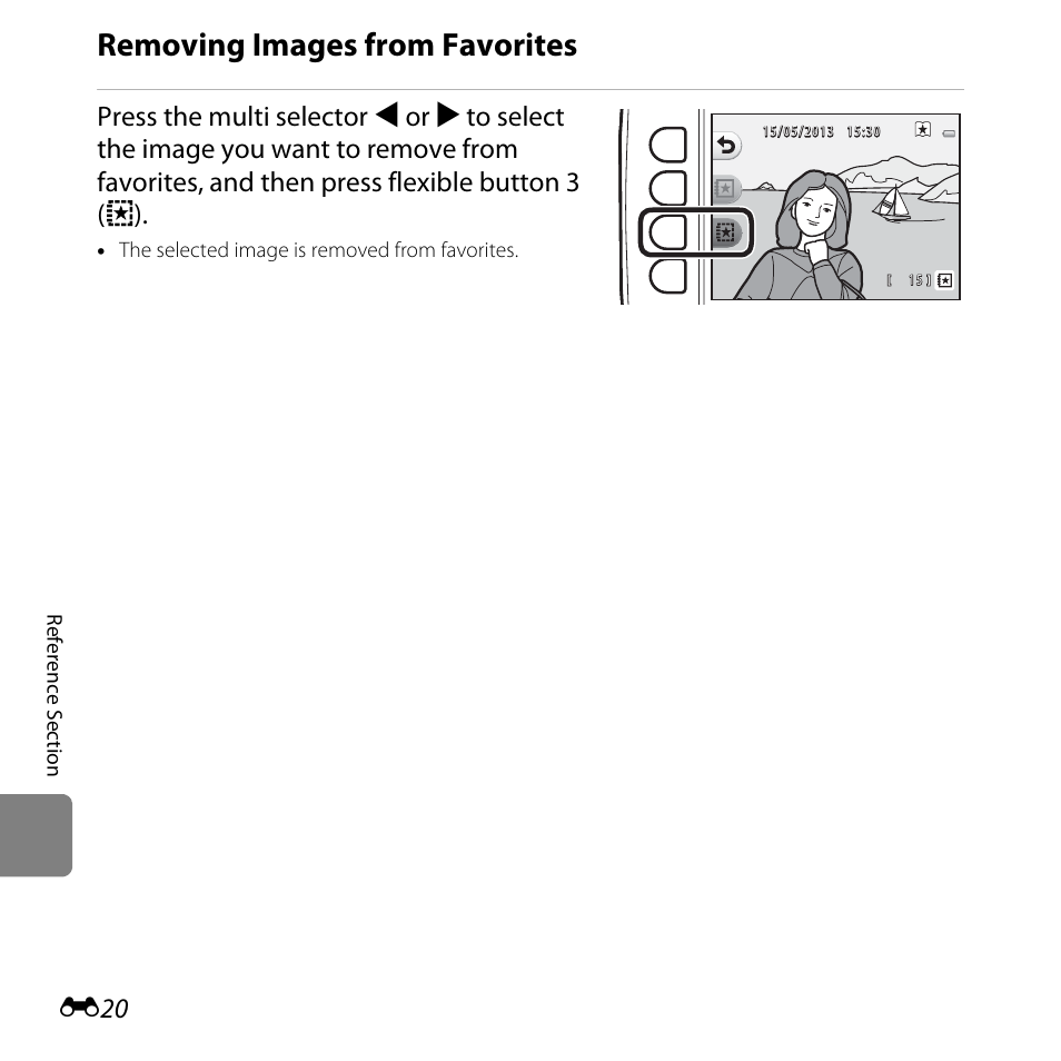 Removing images from favorites | Nikon S31 User Manual | Page 130 / 208