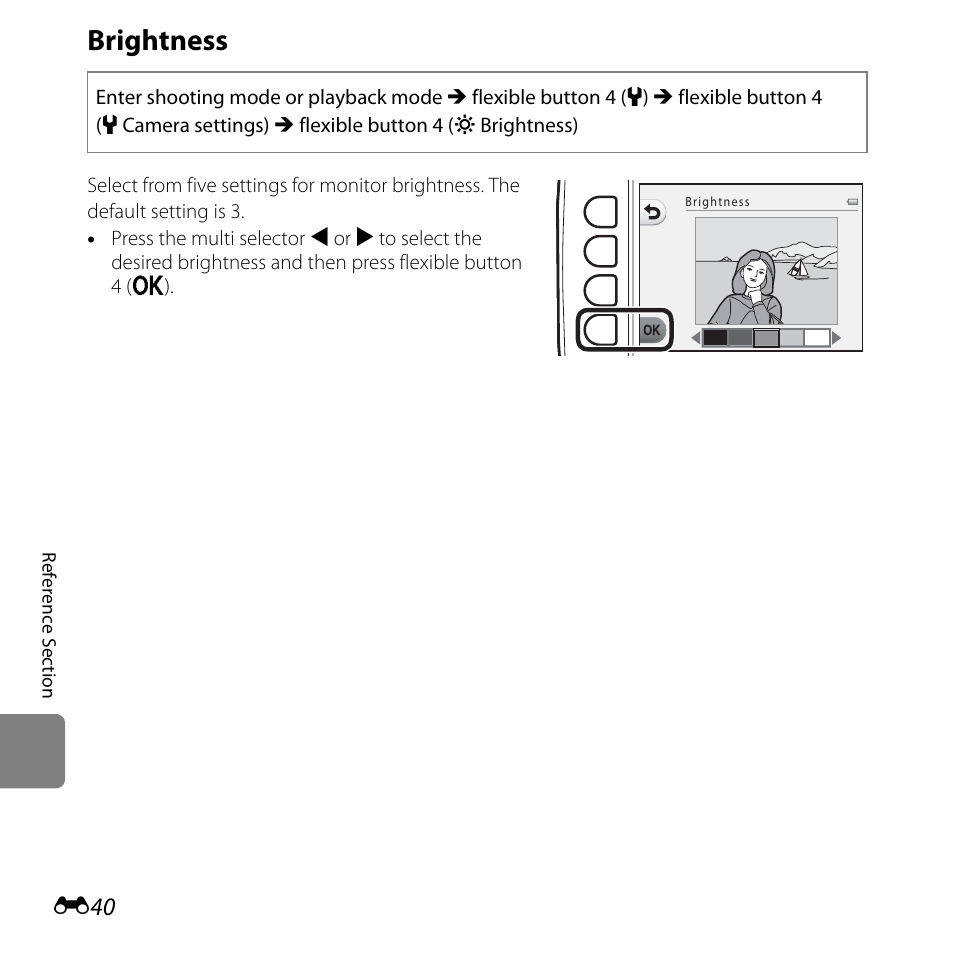 Brightness | Nikon S31 User Manual | Page 150 / 208