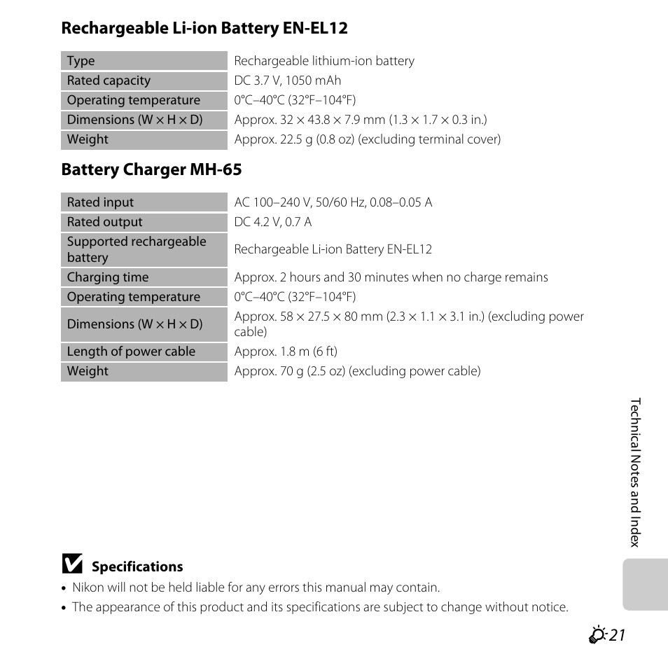 Nikon S31 User Manual | Page 199 / 208