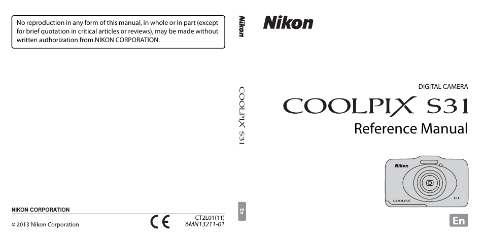 Reference manual | Nikon S31 User Manual | Page 208 / 208